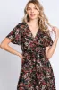 Black Floral Hi-Lo Wrap Maxi Dress sold by Pinkblush