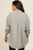 Light Grey Button Down Maternity Top sold by Pinkblush