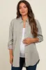 Light Grey Button Down Maternity Top sold by Pinkblush