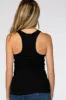 Black Ribbed Racerback Maternity Tank Top sold by Pinkblush