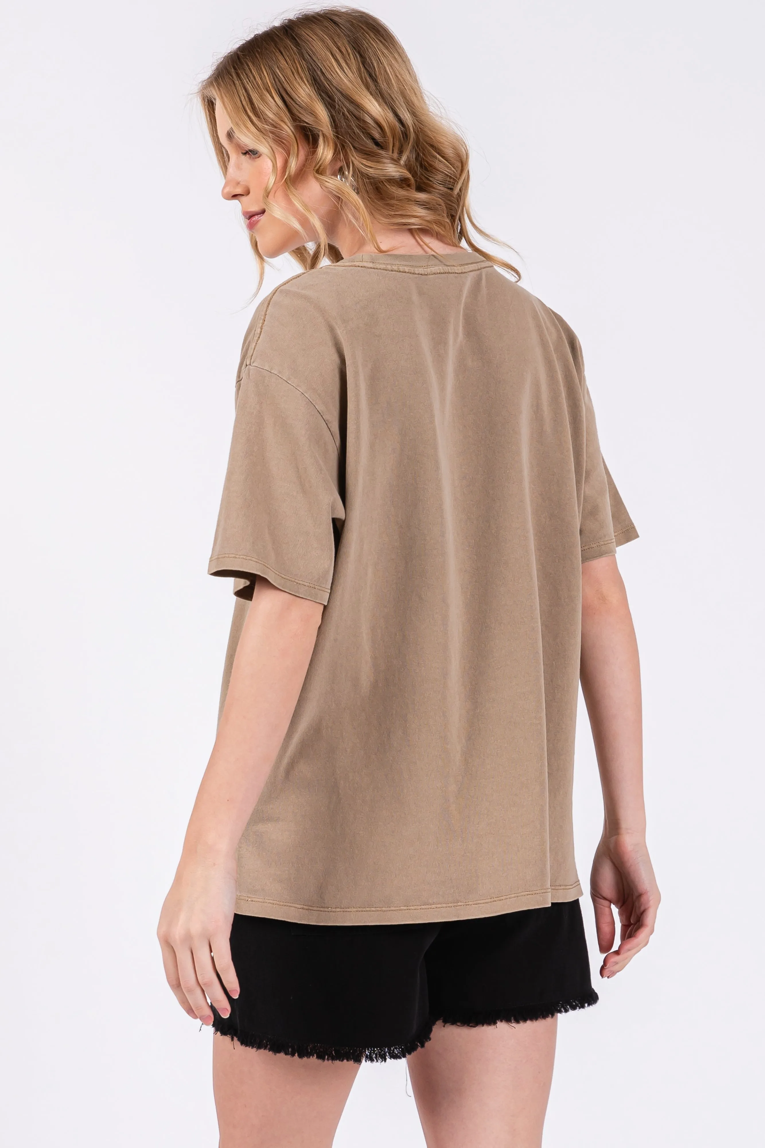 Mocha Short Sleeve Top sold by Pinkblush product image thumbnail 3