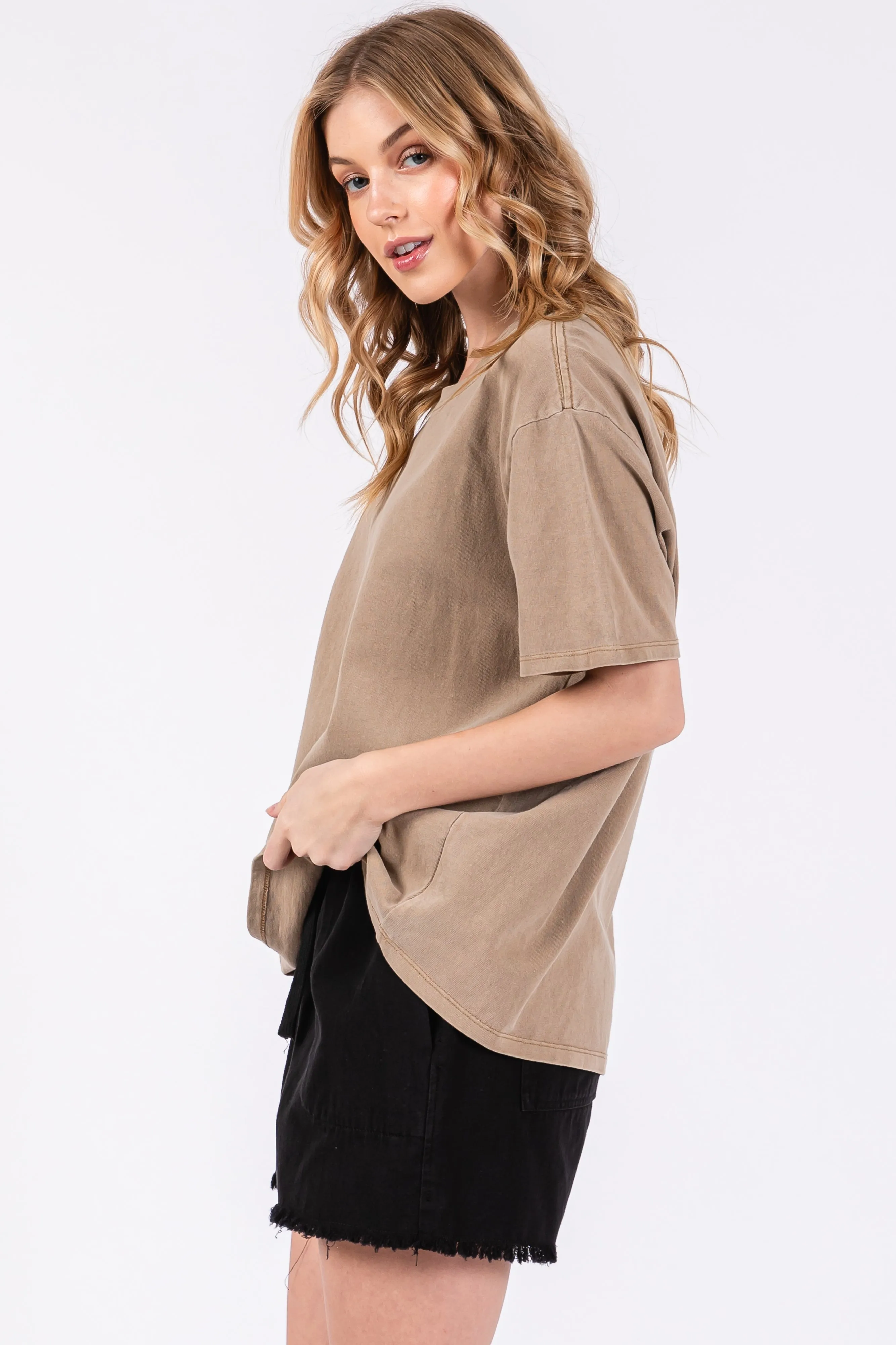 Mocha Short Sleeve Top sold by Pinkblush product image thumbnail 2