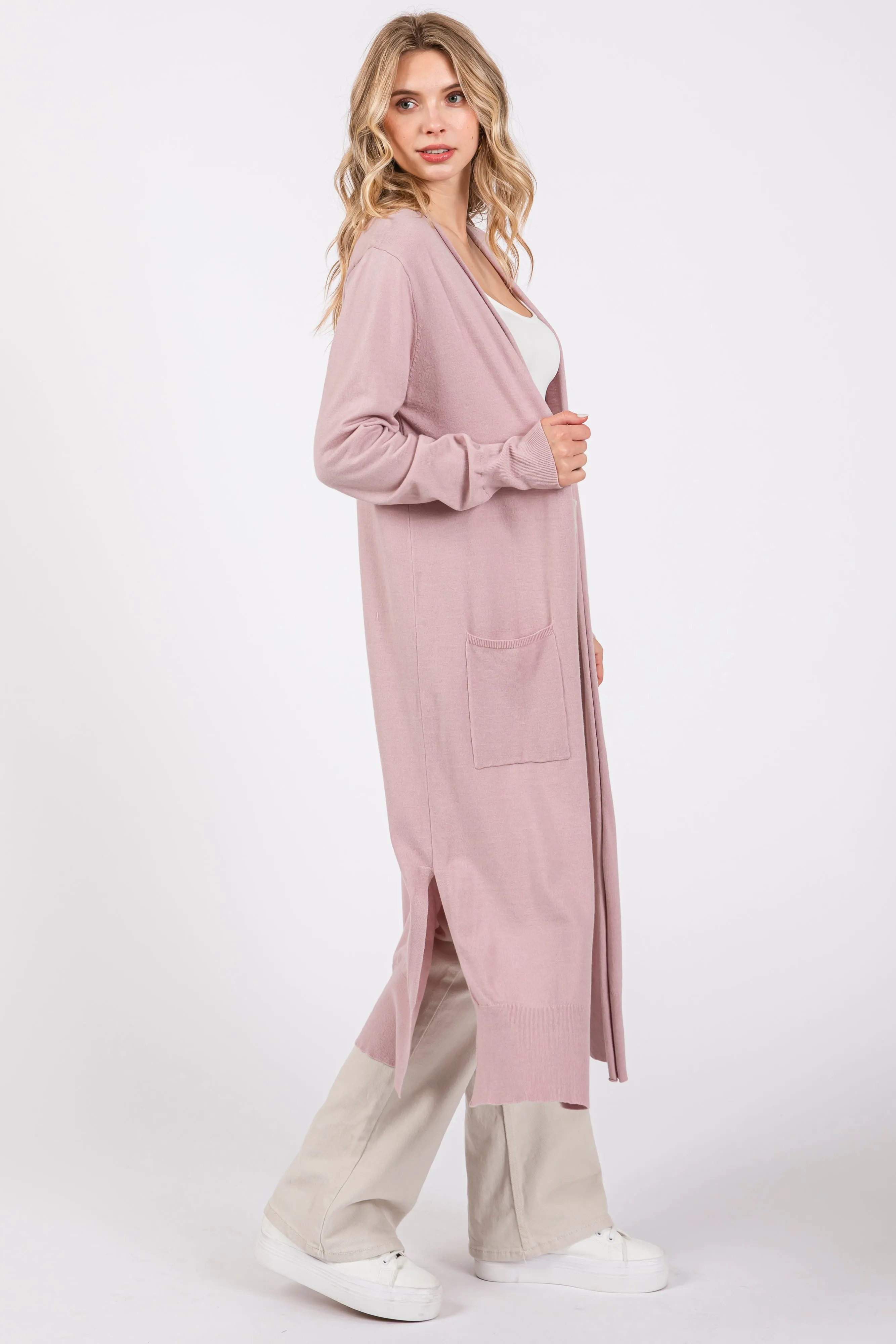 Light Pink Long Cardigan sold by Pinkblush product image thumbnail 2