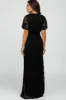 Black Lace Front Tie Maternity Maxi Dress sold by Pinkblush