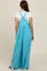 Blue Crochet Lace Trim Overalls sold by Pinkblush
