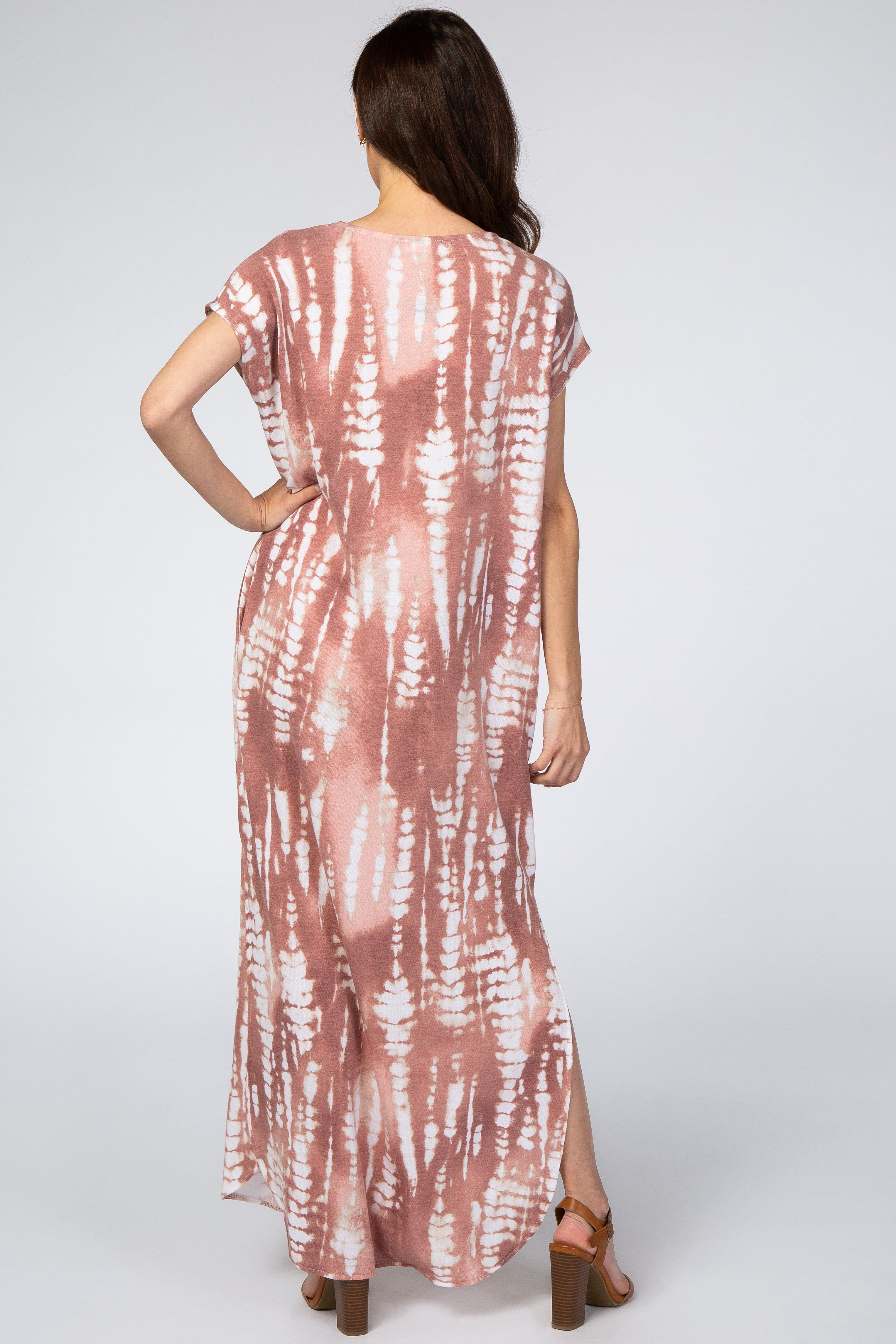 Mauve Tie Dye Maxi Dress sold by Pinkblush product image thumbnail 3