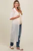 Ivory Distressed Collared Maternity Cover-Up sold by Pinkblush