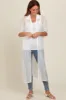 Ivory Distressed Collared Maternity Cover-Up sold by Pinkblush