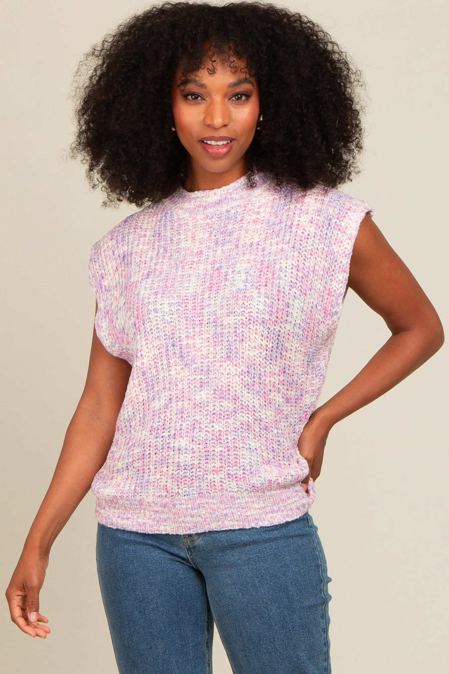 Lavender Multicolor Maternity Sweater Vest sold by Pinkblush product image thumbnail 3