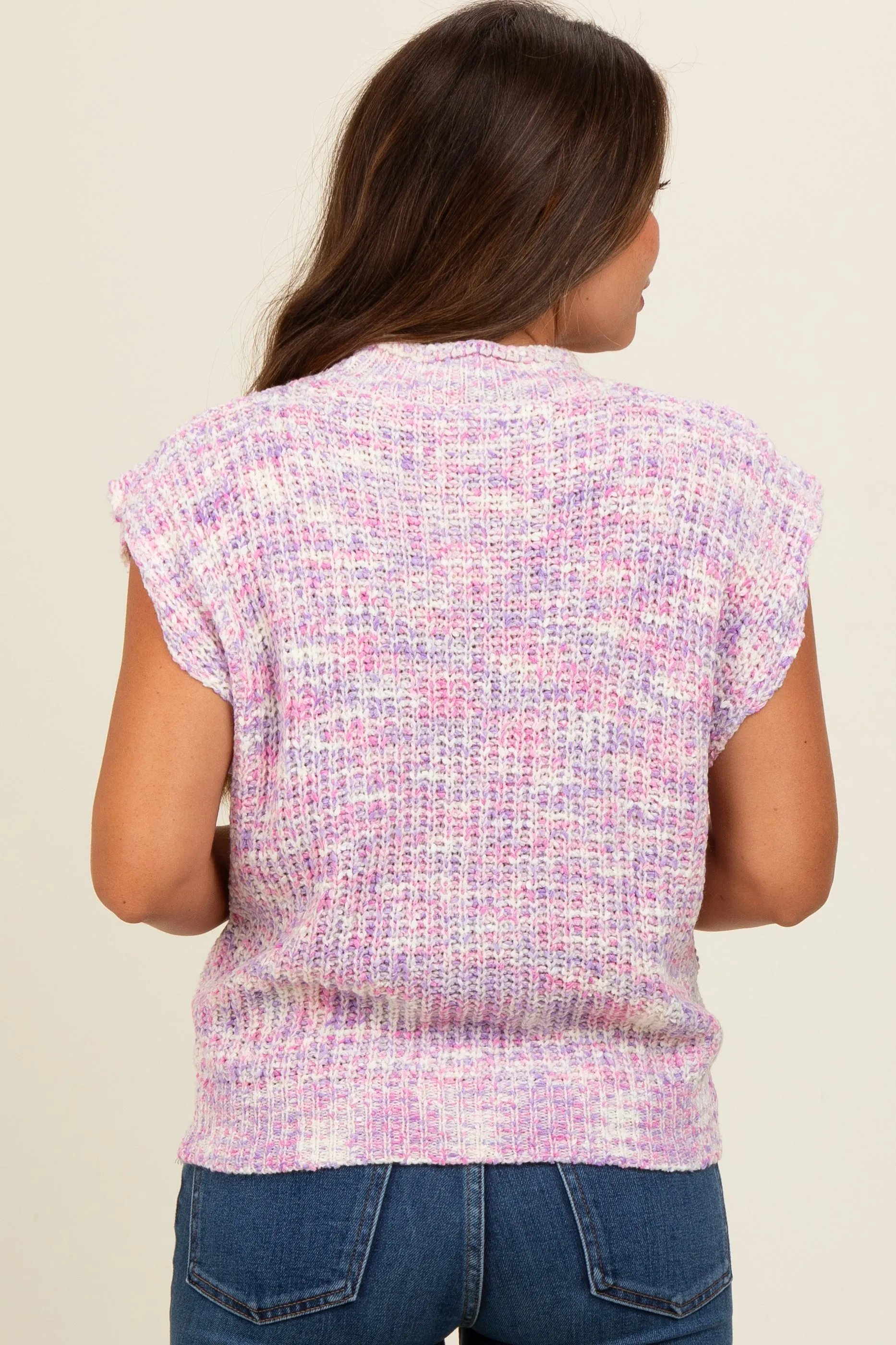 Lavender Multicolor Maternity Sweater Vest sold by Pinkblush product image thumbnail 2