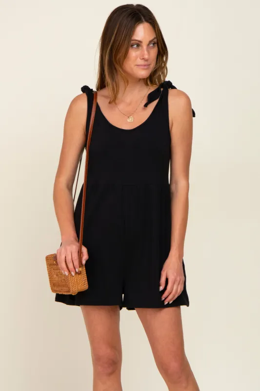 Black Knot Strap Romper sold by Pinkblush