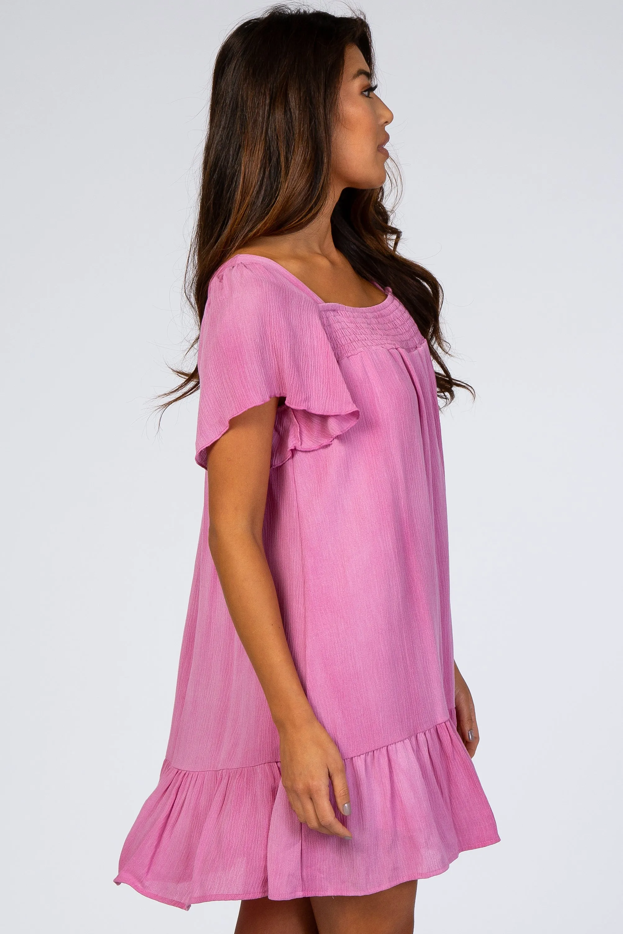 Pink Smocked Ruffle Dress sold by Pinkblush product image thumbnail 2