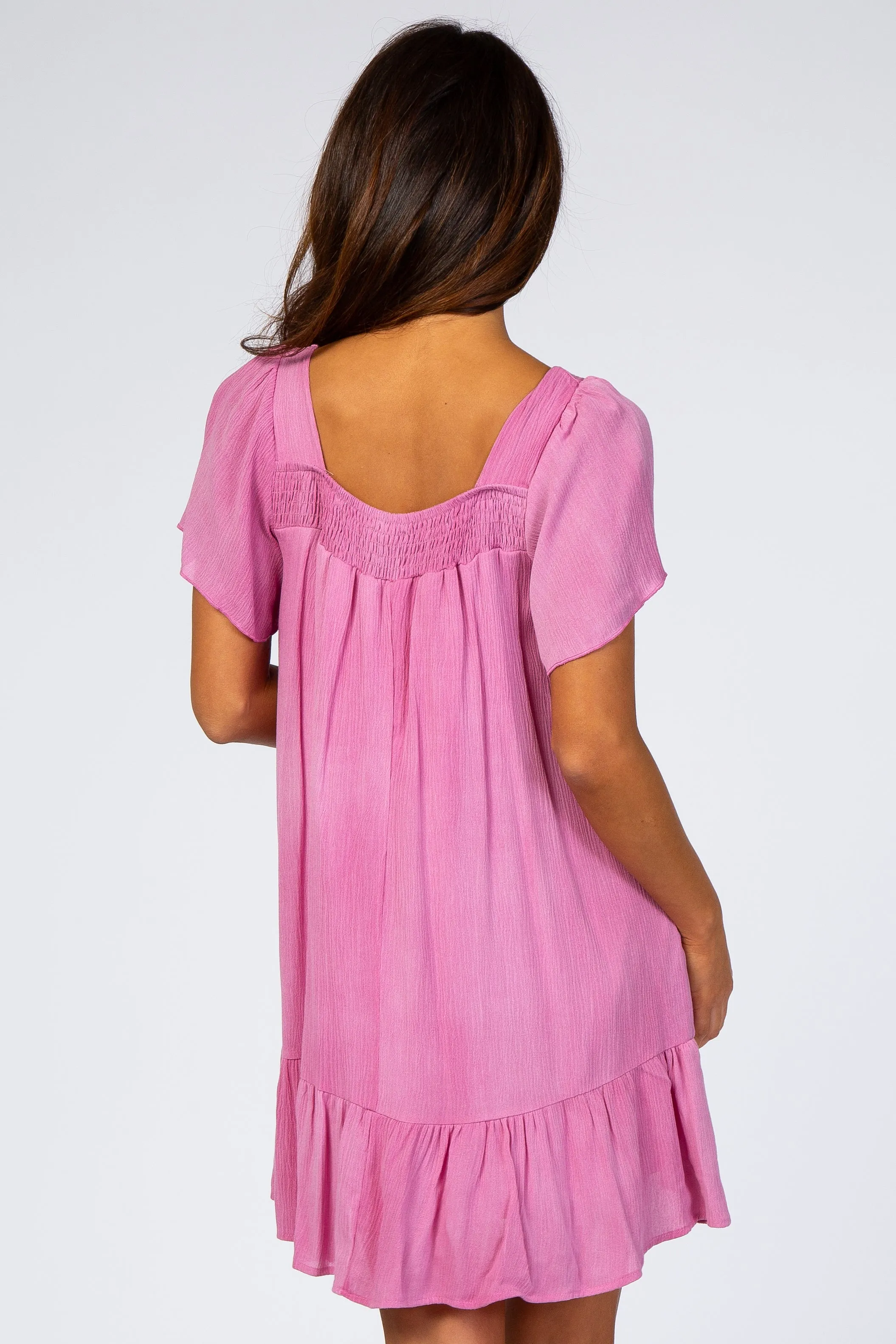 Pink Smocked Ruffle Dress sold by Pinkblush product image thumbnail 3
