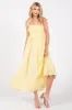 Yellow Eyelet Floral Shoulder Tie Dress sold by Pinkblush