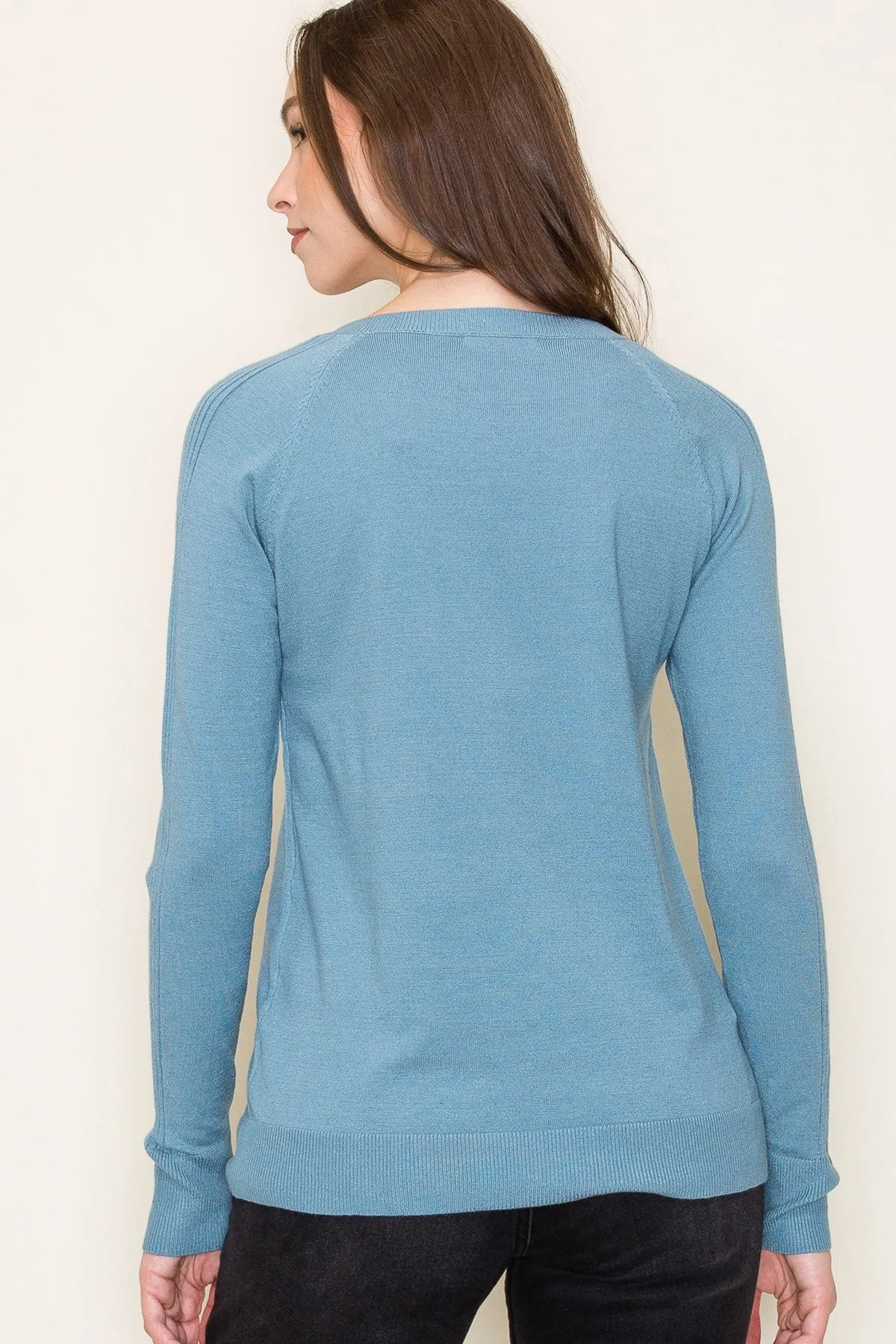 Blue Knit Long Sleeve Top sold by Pinkblush product image thumbnail 3