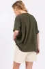 Green Oversized Pocket Front Short Sleeve Top sold by Pinkblush