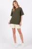 Green Oversized Pocket Front Short Sleeve Top sold by Pinkblush