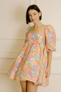Multi Floral Print Baby Doll Dress sold by Pinkblush