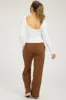 Brown Fleece Lined Maternity Lounge Pants sold by Pinkblush