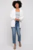 White Basic Ribbed Cardigan Sweater sold by Pinkblush