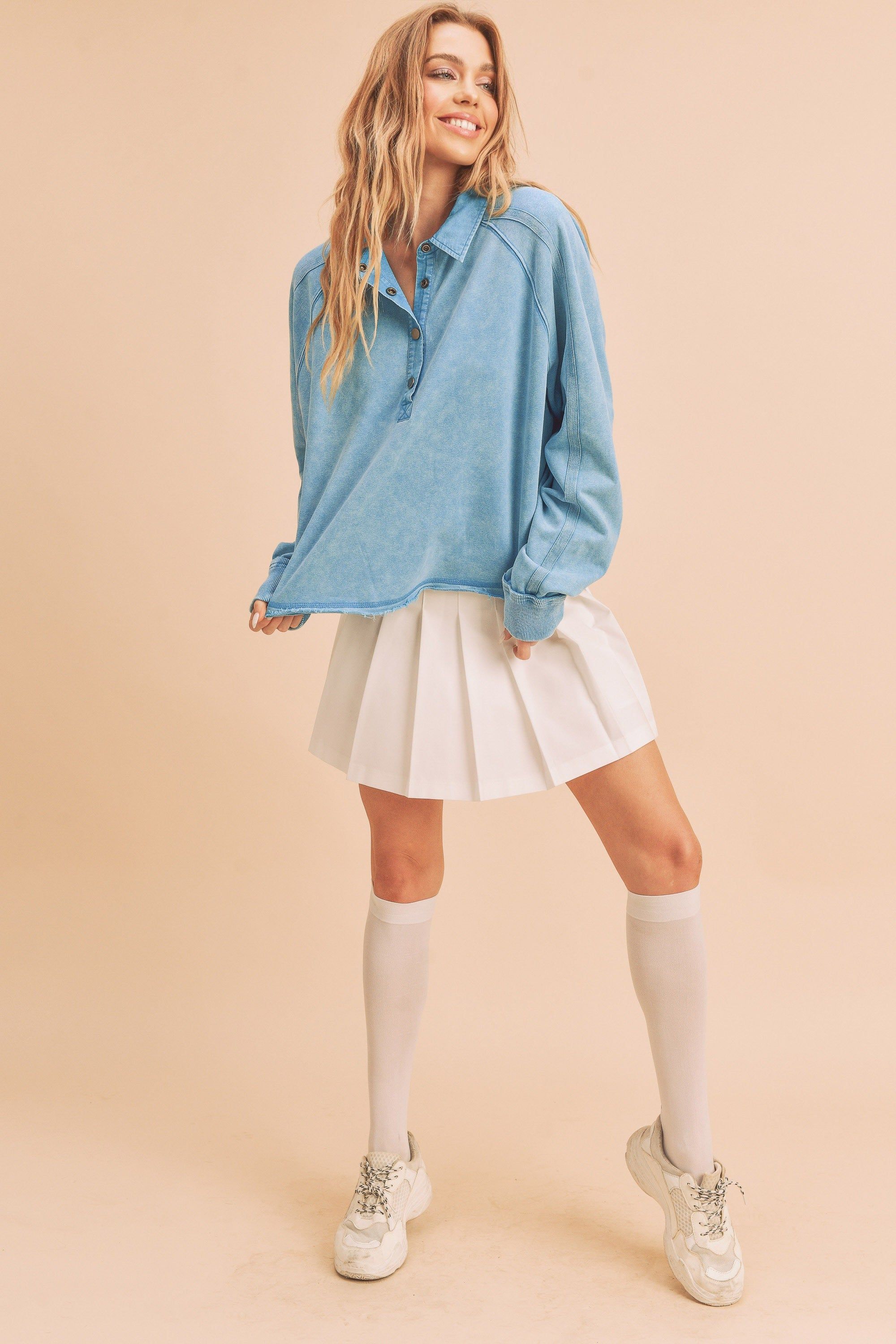 Blue Collared Sweater sold by Pinkblush product image thumbnail 4