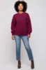 Burgundy Ribbed Sweater sold by Pinkblush