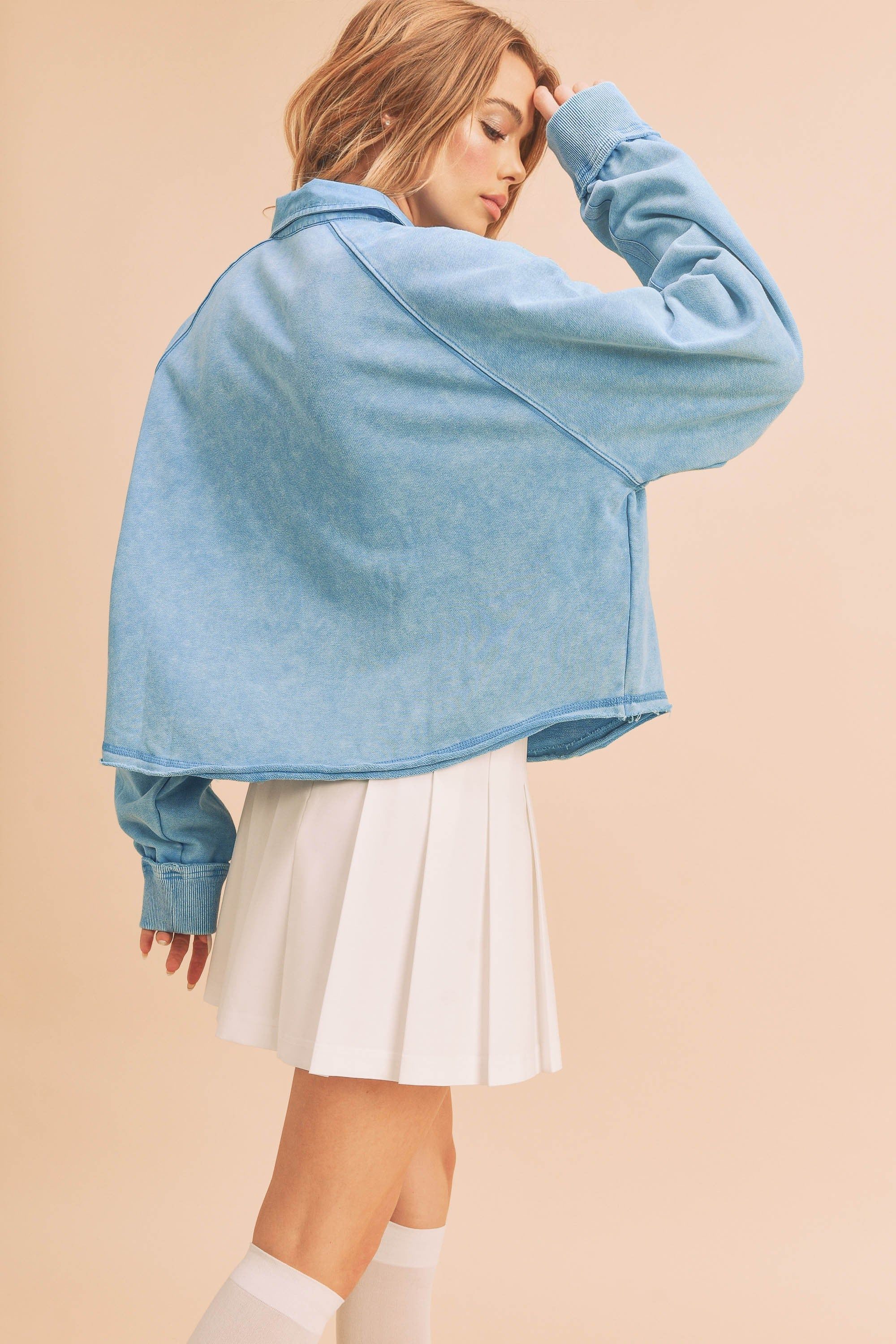 Blue Collared Sweater sold by Pinkblush product image thumbnail 3