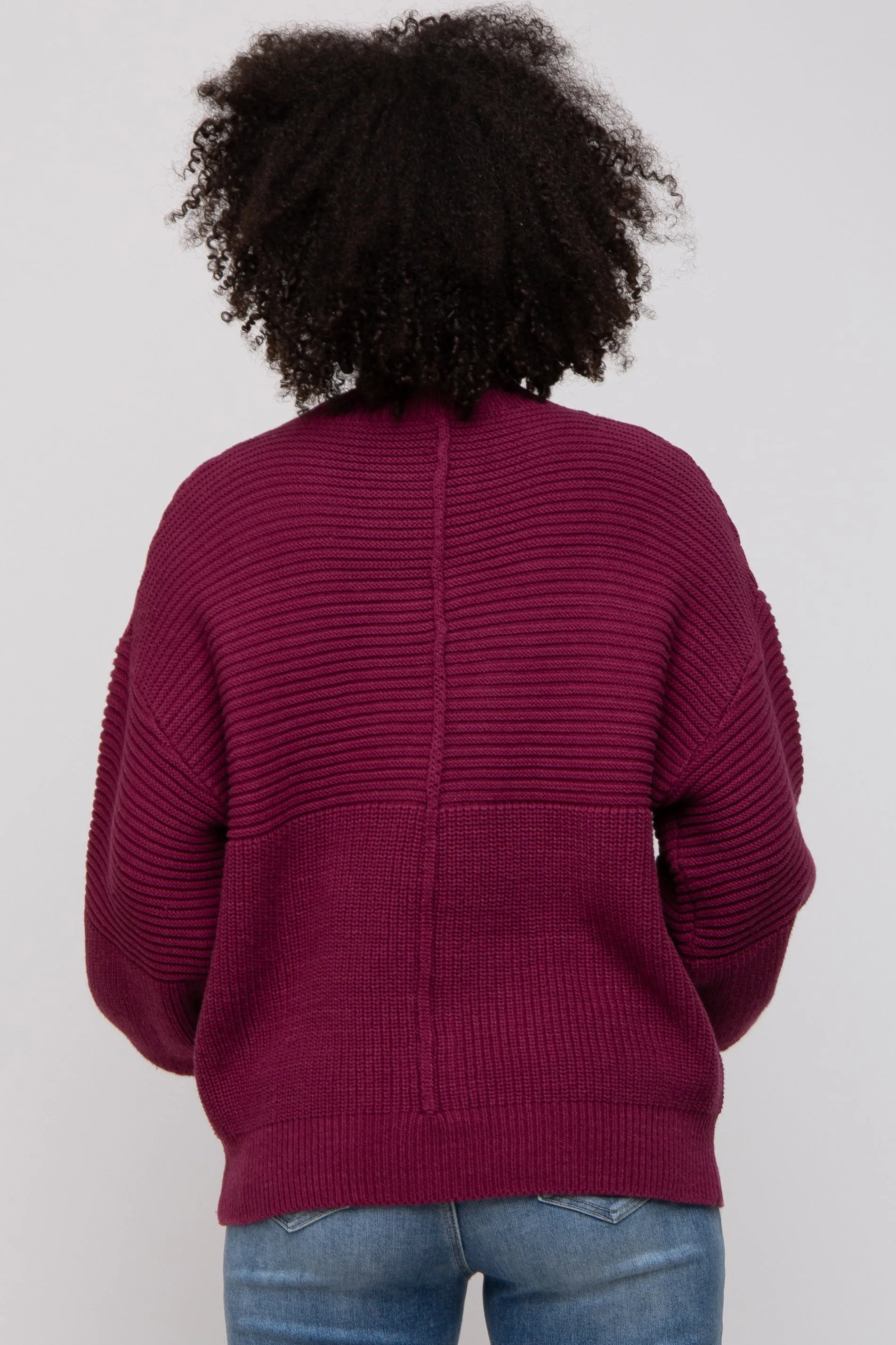 Burgundy Ribbed Sweater sold by Pinkblush product image thumbnail 3