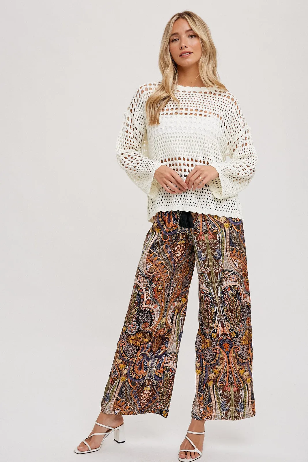 Ivory Open-Knit Sweater Pullover sold by Pinkblush product image thumbnail 4