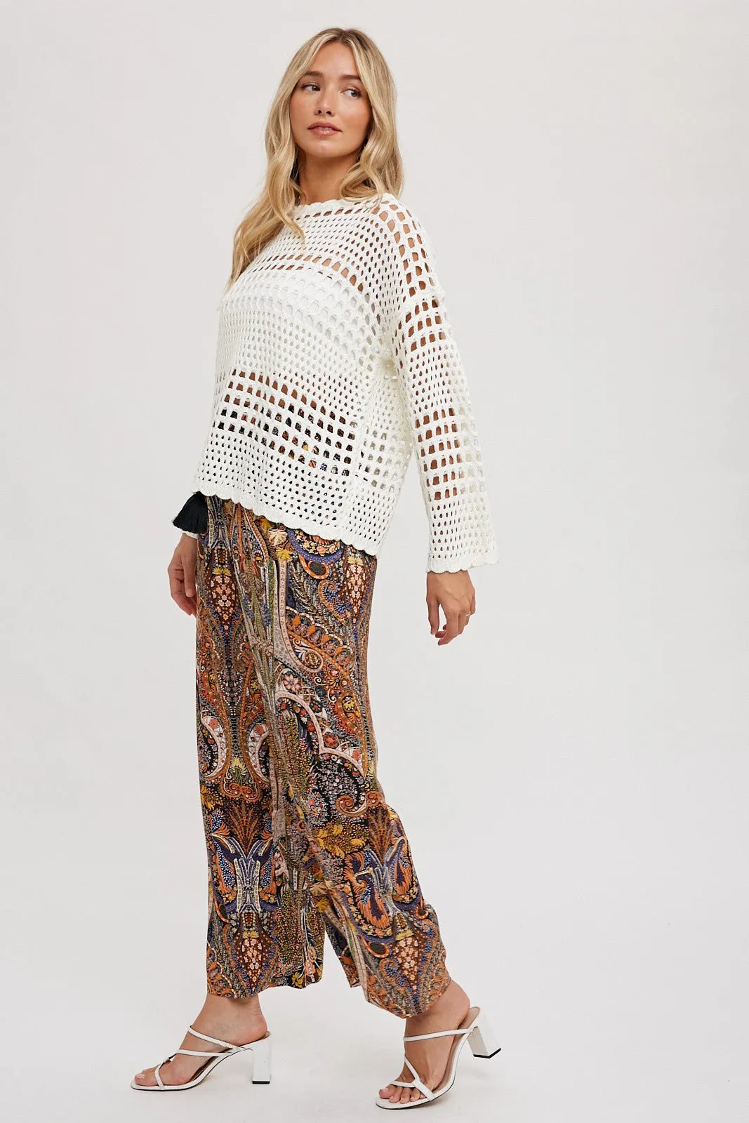 Ivory Open-Knit Sweater Pullover sold by Pinkblush product image thumbnail 3