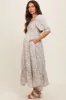 Light Blue Smocked Handkerchief Hem Maternity Dress sold by Pinkblush