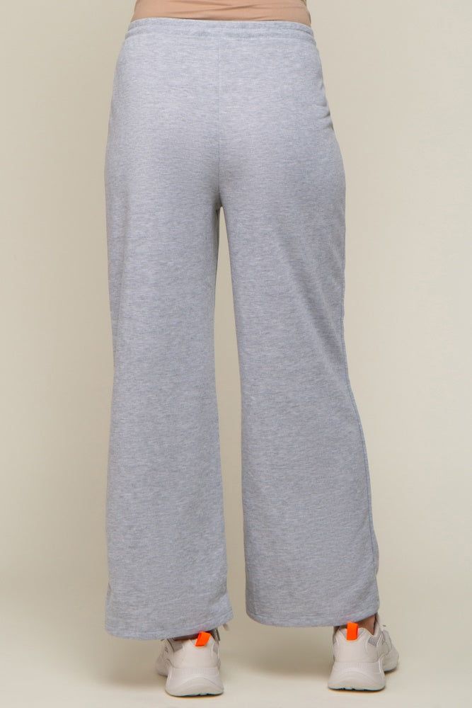 Heather Grey Wide Leg Maternity Lounge Pants sold by Pinkblush product image thumbnail 3