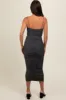 Charcoal Rhinestone Crop Top and Skirt Maternity Set sold by Pinkblush