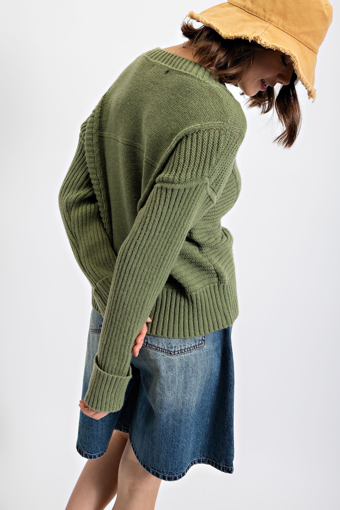 Sage V Neck Sweater Pullover sold by Pinkblush product image thumbnail 3