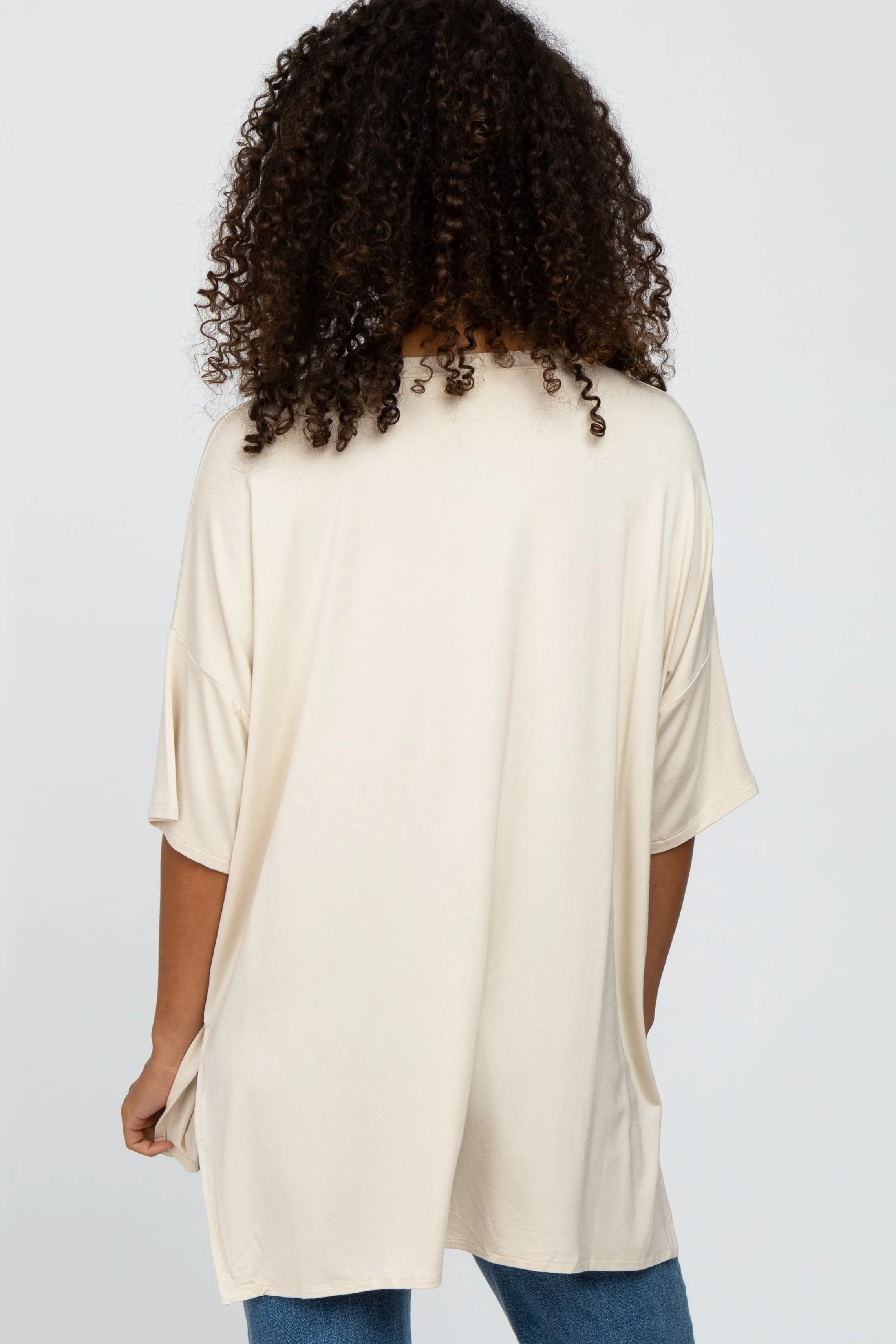 Taupe Hi-Low Dolman Sleeve Top sold by Pinkblush product image thumbnail 3