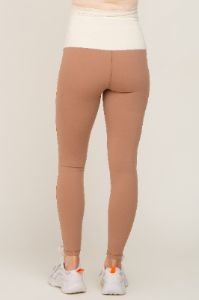 Beige Cropped Maternity Leggings sold by Pinkblush