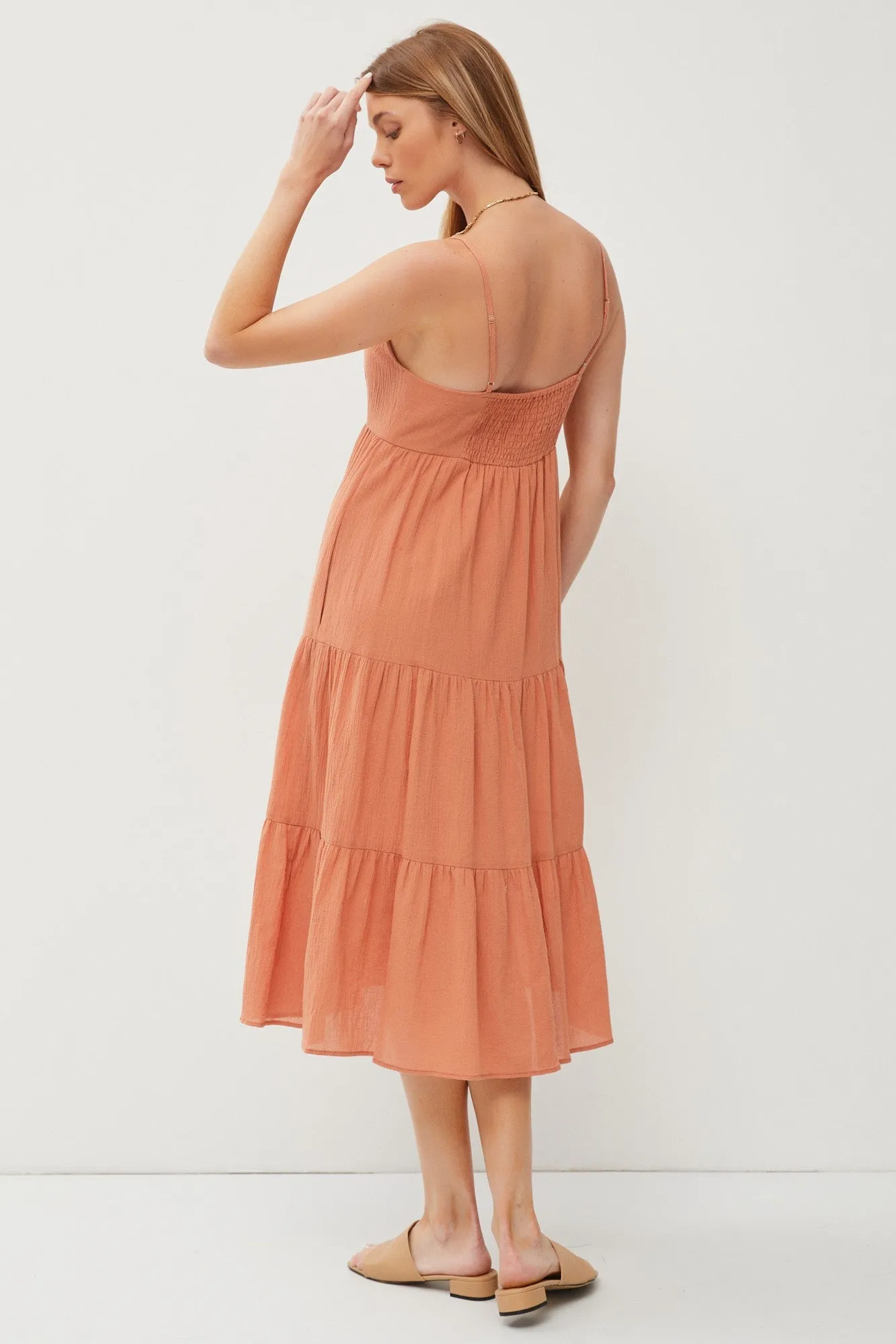 Rust Sleeveless Maxi Dress sold by Pinkblush product image thumbnail 3