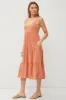 Rust Sleeveless Maxi Dress sold by Pinkblush