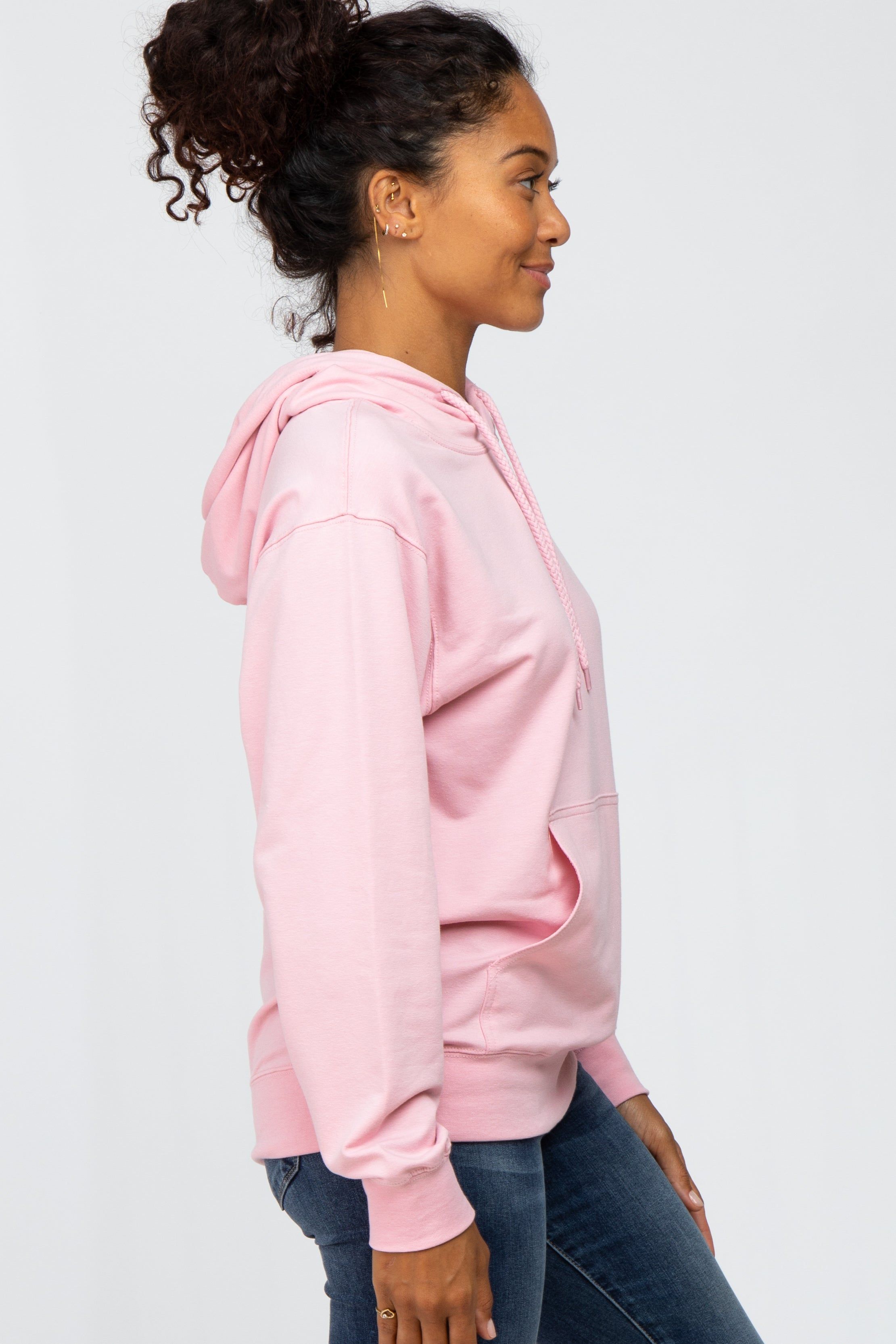 Light Pink Basic Hooded Sweatshirt sold by Pinkblush product image thumbnail 2