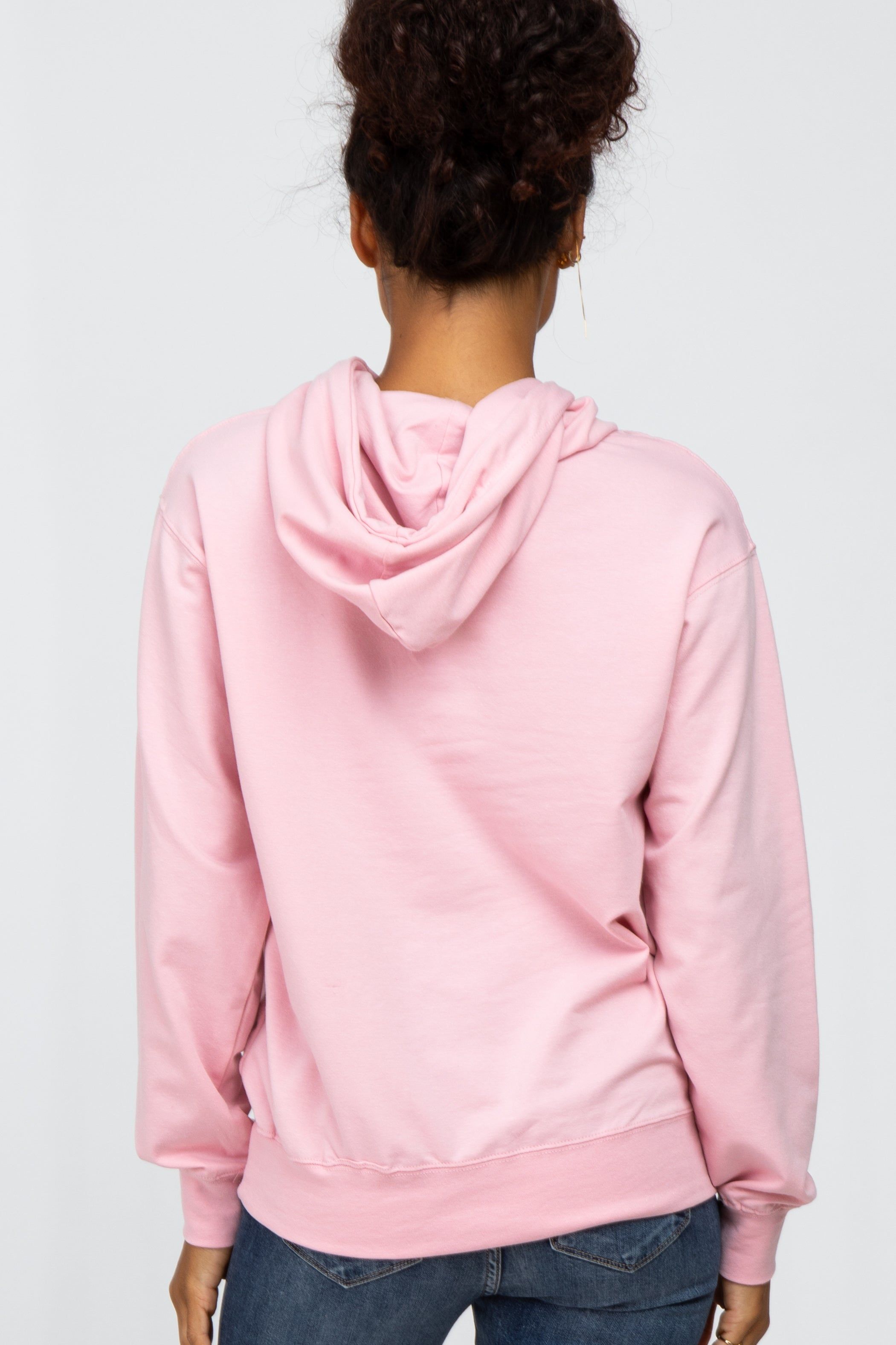 Light Pink Basic Hooded Sweatshirt sold by Pinkblush product image thumbnail 3