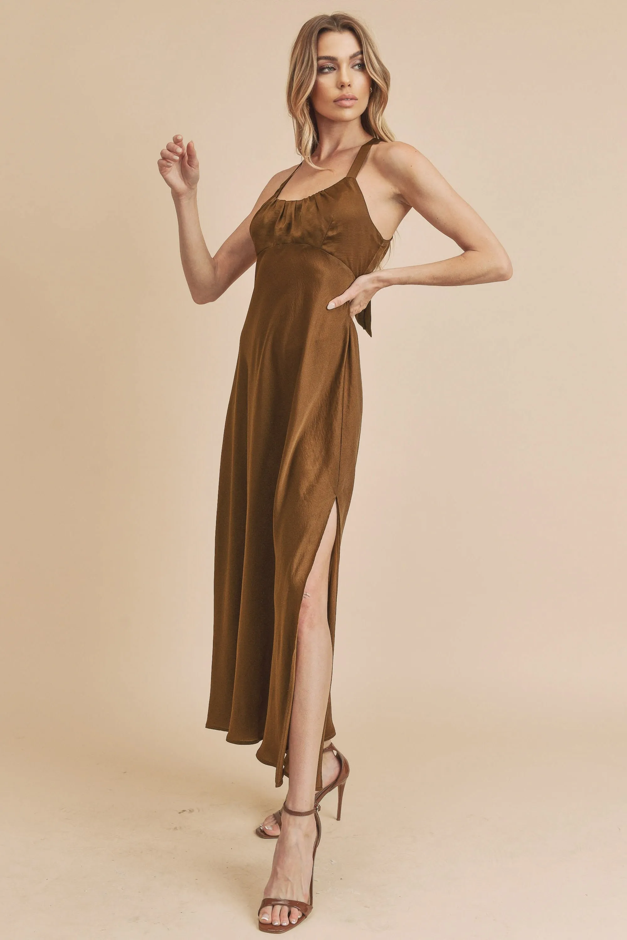 Bronze Maxi Dress sold by Pinkblush product image thumbnail 2