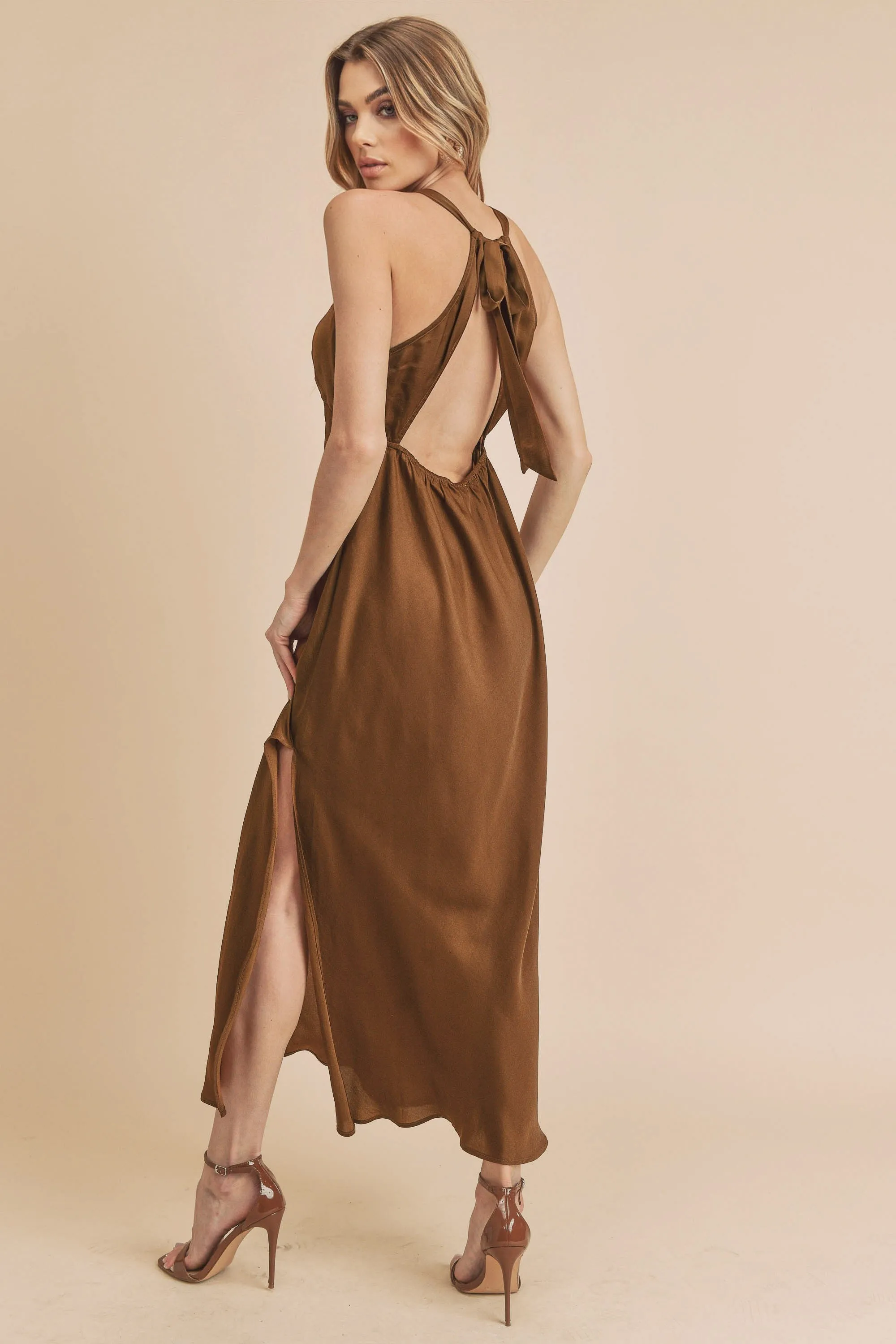 Bronze Maxi Dress sold by Pinkblush product image thumbnail 3