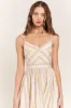 Yellow Stripe Detail Midi Dress sold by Pinkblush