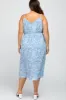 Blue Floral Pleated Plus Midi Dress sold by Pinkblush