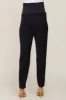 Black Cropped Maternity Dress Pants sold by Pinkblush