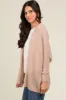 Cream Knit Open Front Cardigan sold by Pinkblush