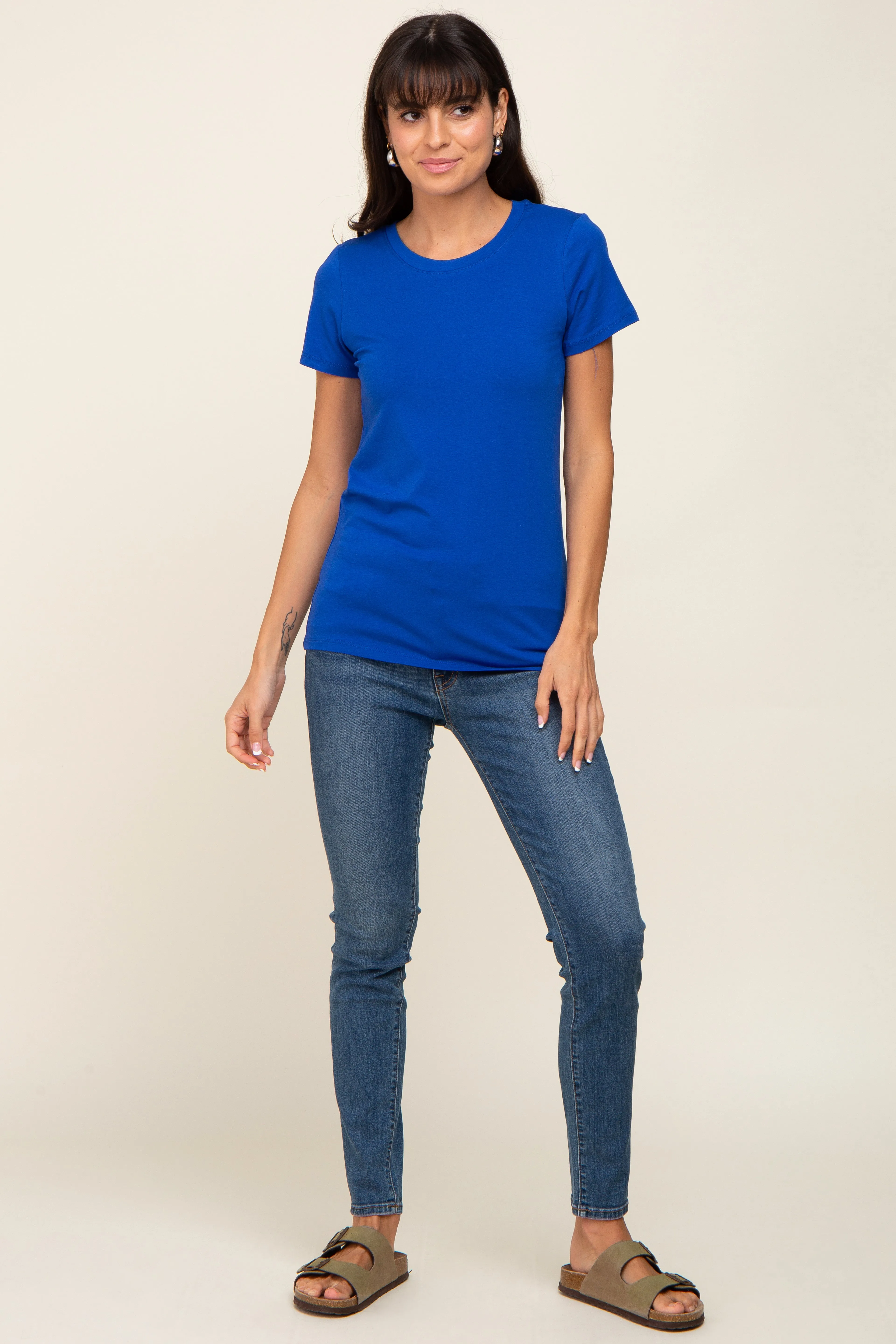 Royal Basic Crew Neck Tee sold by Pinkblush product image thumbnail 4