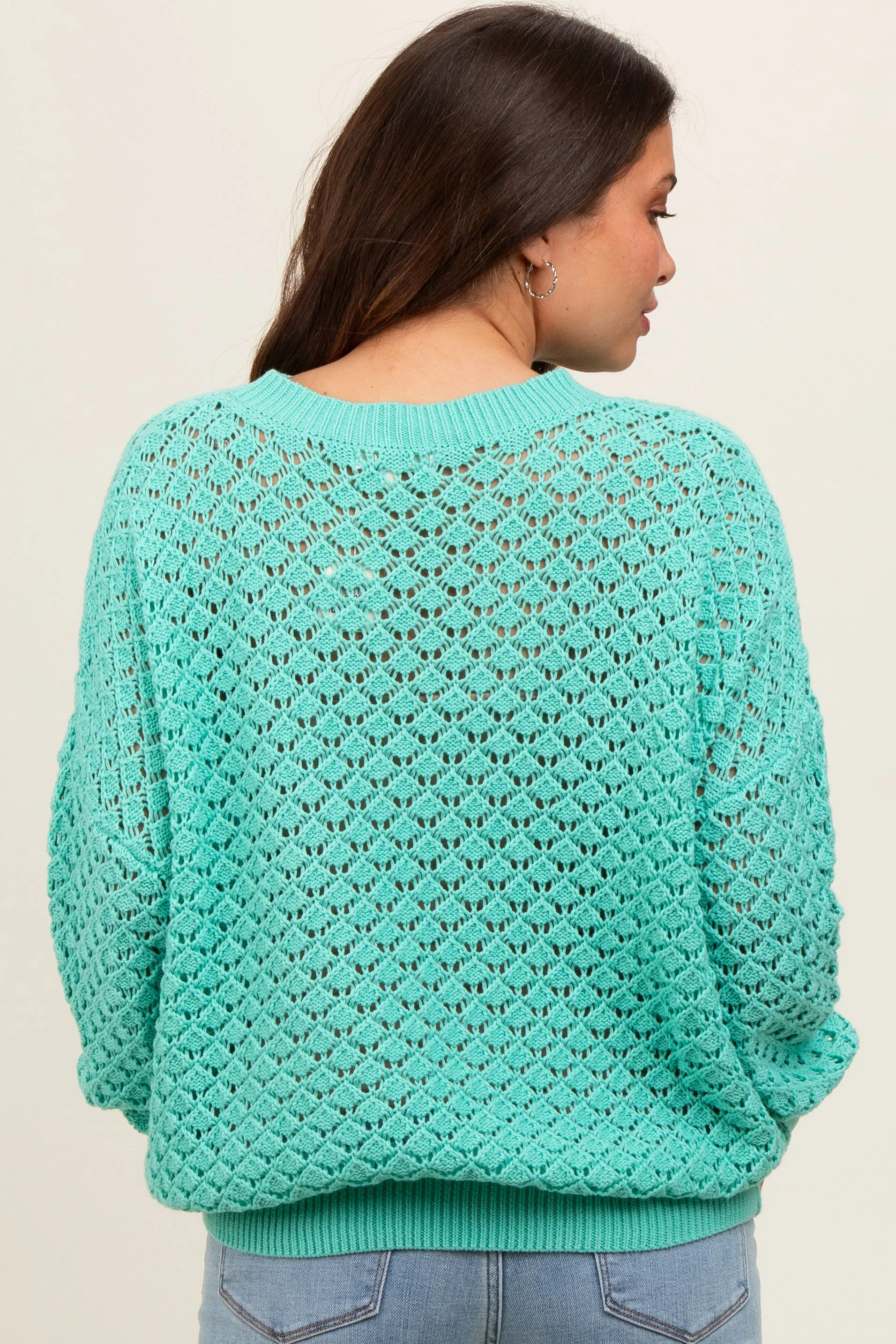 Aqua Knit Long Sleeve Maternity Top sold by Pinkblush product image thumbnail 3