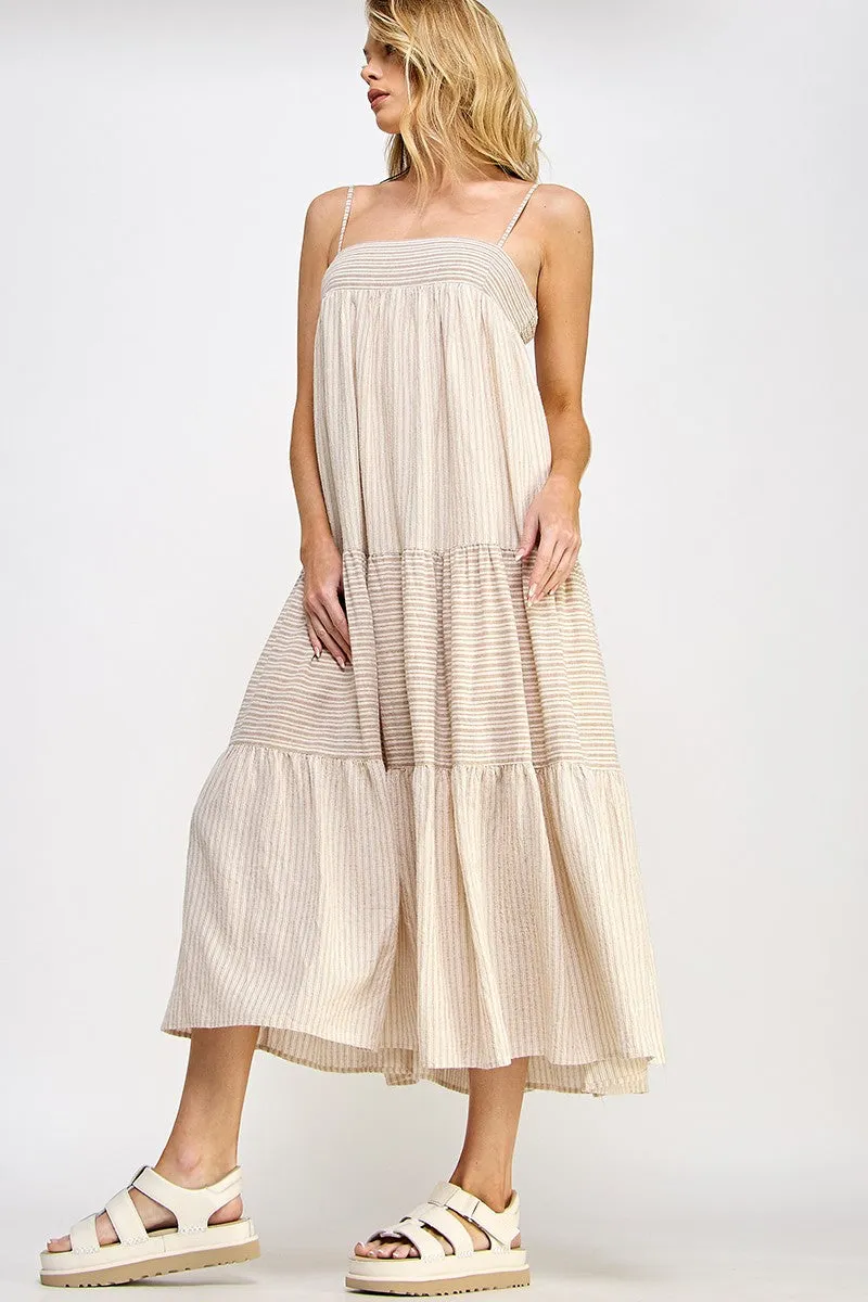 Natural Taupe Patchwork Dress sold by Pinkblush product image thumbnail 3