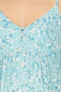 Light Blue Floral Sleeveless Ruffle Hem Maternity Maxi Dress sold by Pinkblush
